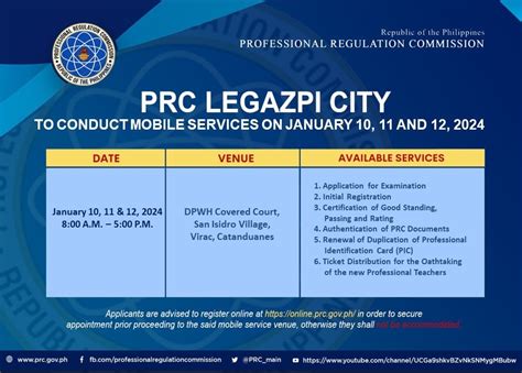 prc legazpi contact number|A N N O U N C E M E N T .